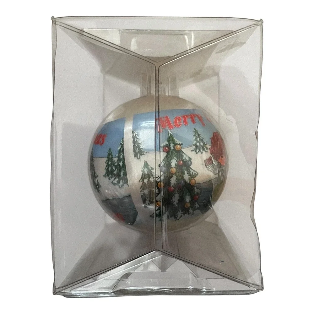 Red Head Skaters 1980 Hummelwerk Christmas Satin‎ Ornament